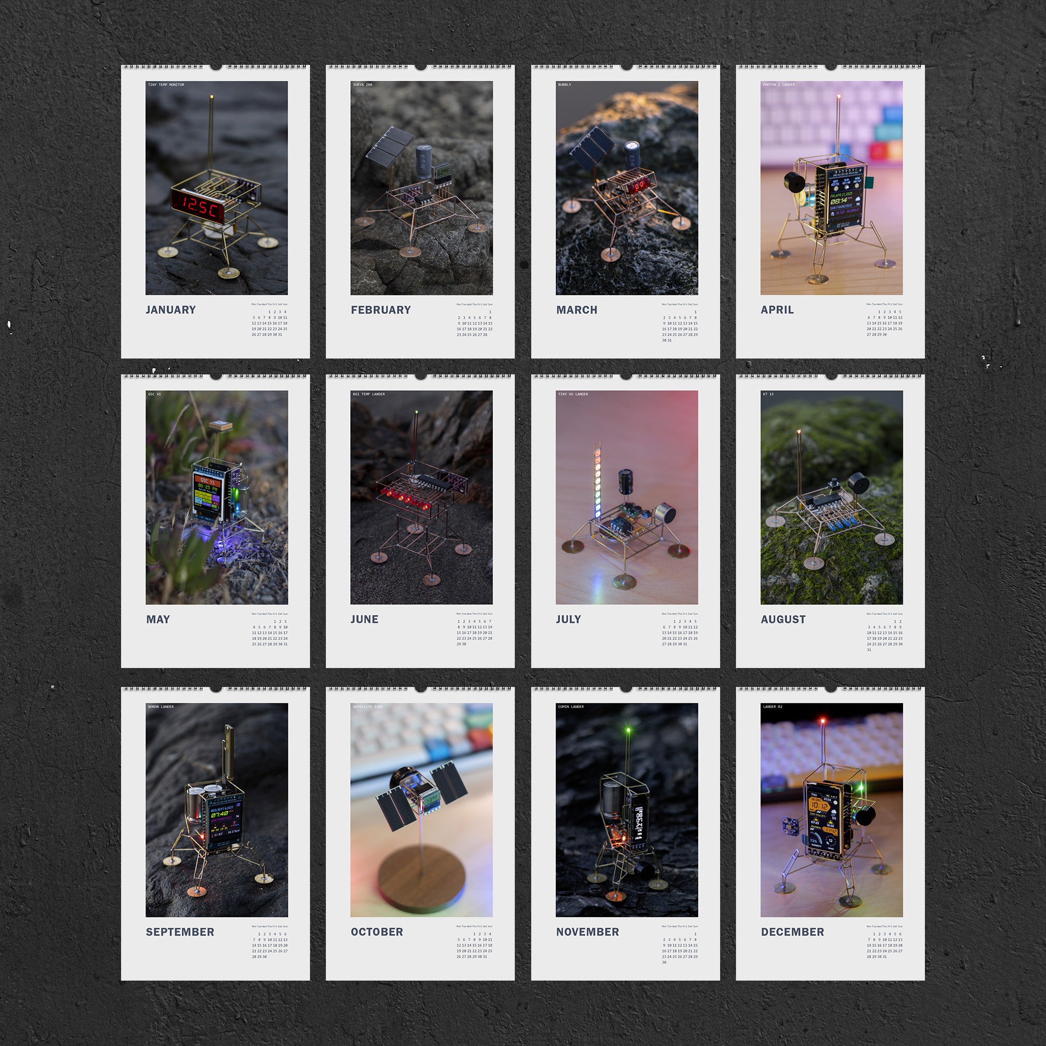 2026 Circuit Sculpture Wall Calendar